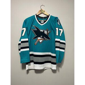Vintage Pat Fallon San Jose Sharks NHL CCM Jersey